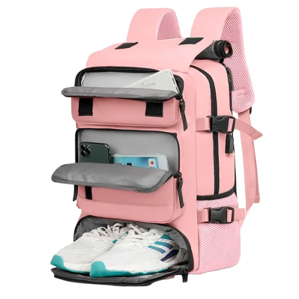 MOCHILA DE VIAJES HIKES KVM-720 ROSA - Imagen 3