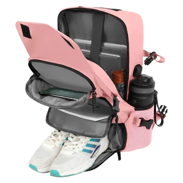 MOCHILA DE VIAJES HIKES KVM-720 ROSA - Imagen 4
