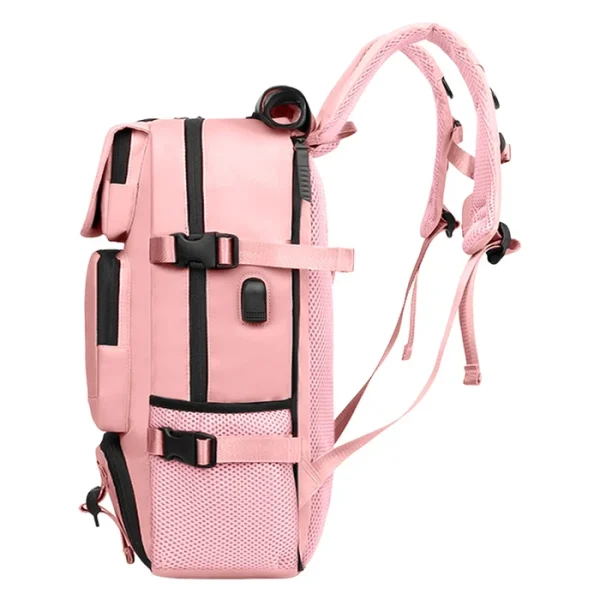 MOCHILA DE VIAJES HIKES KVM-720 ROSA - Imagen 5