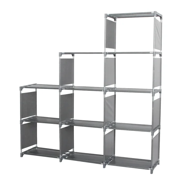 BIBLIOTECA DECOTEAM 9 CUBOS GRIS OSCURO DME-042 - Imagen 4