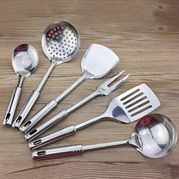 SET UTENSILIOS DE COCINA DE ACERO INOXIDABLE - Imagen 2