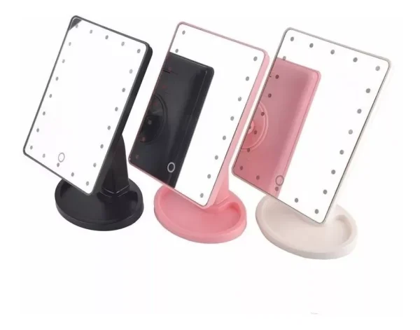 ESPEJO PARA MAQUILLAJE NEGRO CON LUZ LED - Imagen 5