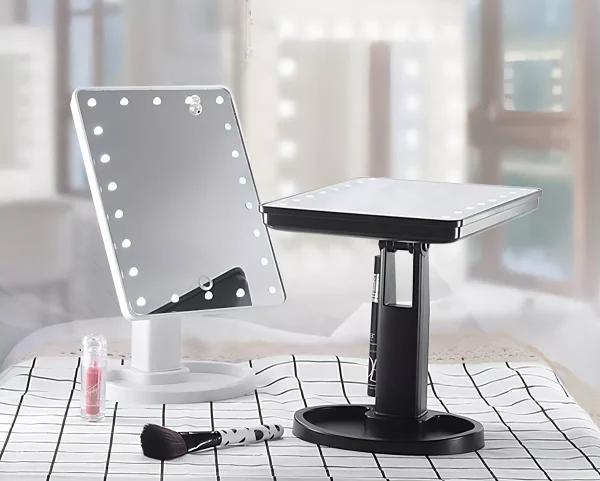 ESPEJO PARA MAQUILLAJE NEGRO CON LUZ LED - Imagen 3