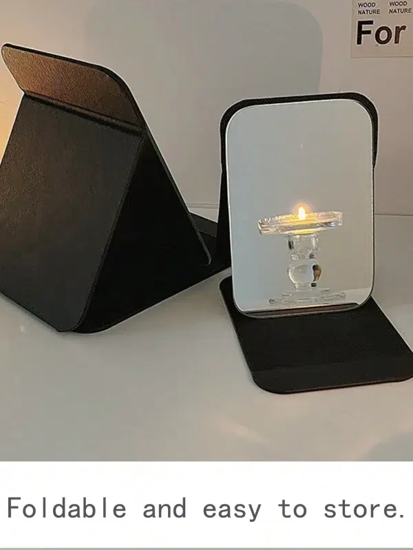 ESPEJO PARA MAQUILLAJE DE PLEGABLE NEGRO - Imagen 3
