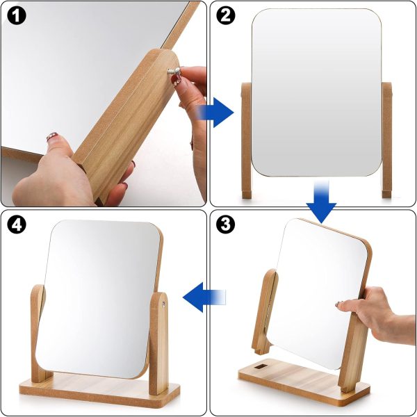 ESPEJO PARA MAQUILLAJE DE MADERA DINAMICO - Imagen 5