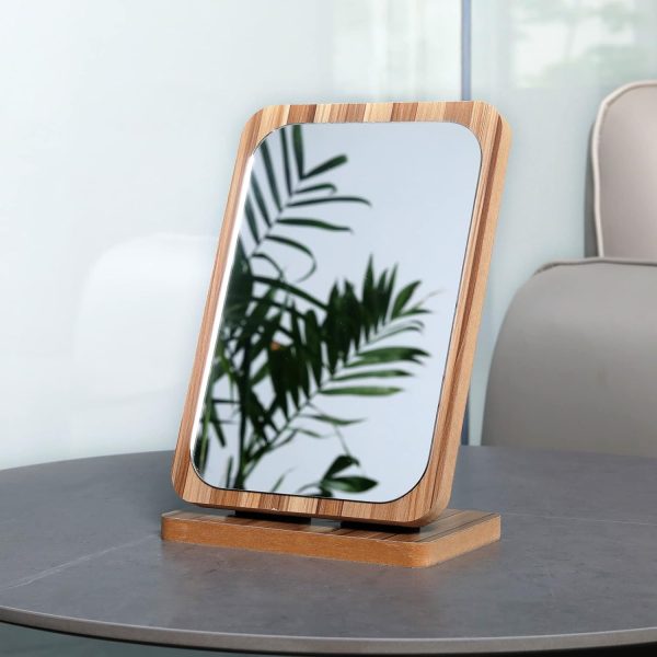 ESPEJO PARA MAQUILLAJE DE MADERA ESTATICO - Imagen 5