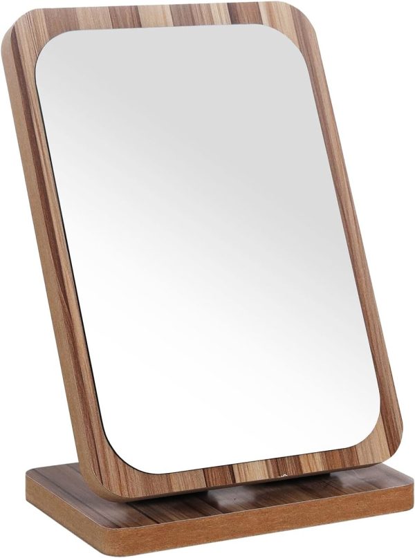 ESPEJO PARA MAQUILLAJE DE MADERA ESTATICO
