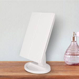 ESPEJO PARA MAQUILLAJE BLANCO CON LUZ LED