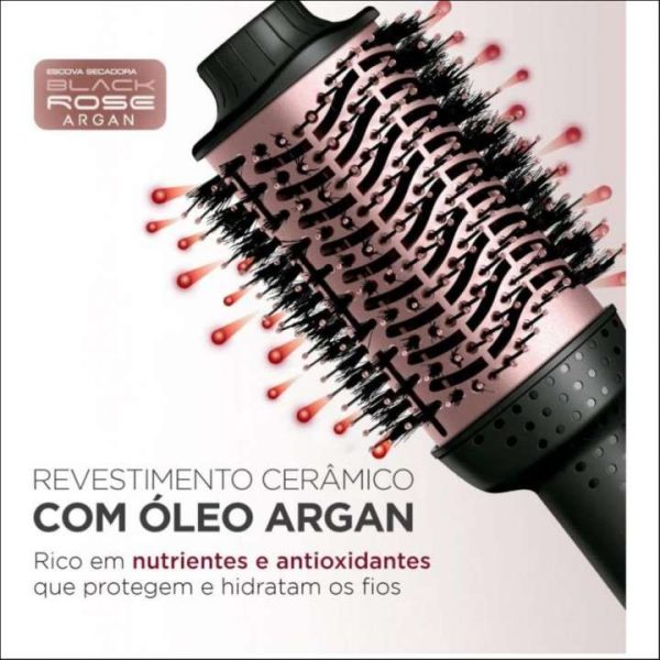 CEPILLO SECADOR BLACK ROSE ARGAN ES-14-BI - Imagen 4