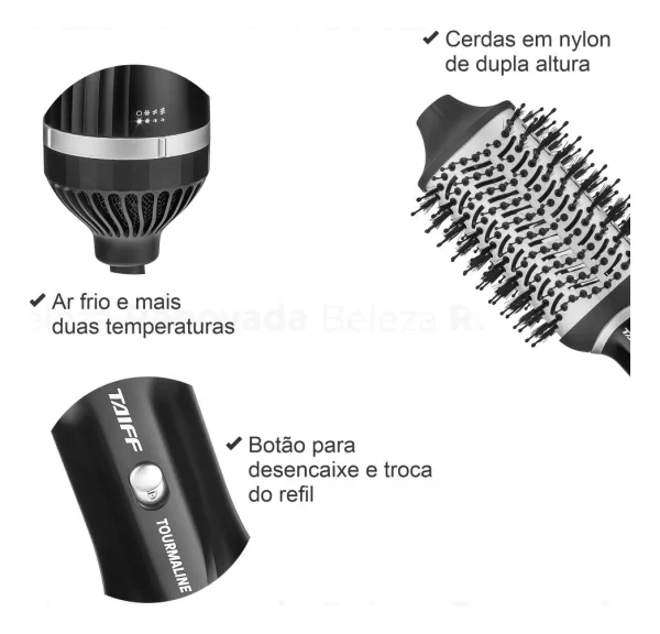 CEPILLO SECADOR - TOURMALINE 1200 WATTS  CABLE 1,8 METROS TORMALINE - Imagen 4
