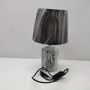 VELADOR ELEGANTE BLANCO CON NEGRO
