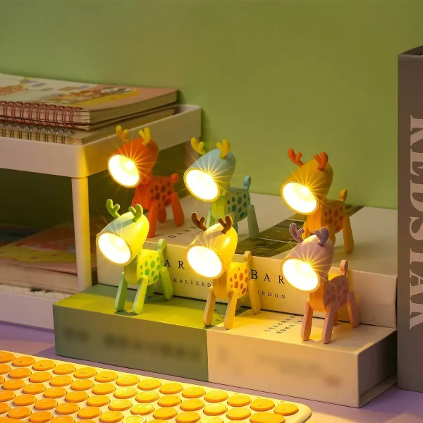 MINI LAMPARA DE ANIMALES PARA ESCRITORIO DE ANIMALES A PILA - Imagen 2