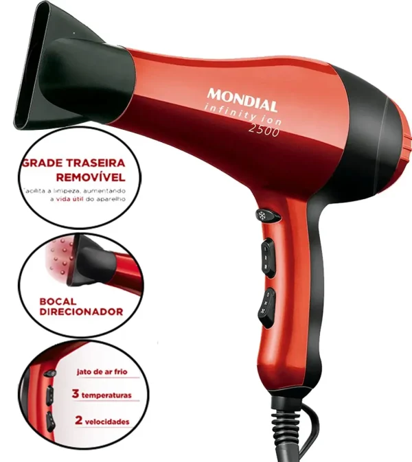 SECADOR DE CABELOS INFINITY ION 2500 SC-12 - Imagen 3