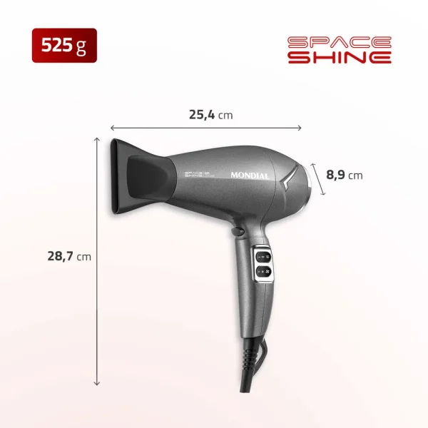 SECADOR DE CABELOS SPACE SHINE SC-20 - Imagen 2