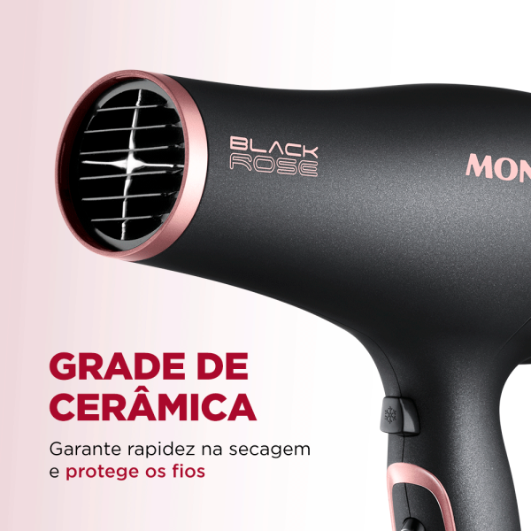 SECADOR DE CABELOS BLACK ROSE - 2000W SC-37 - Imagen 5