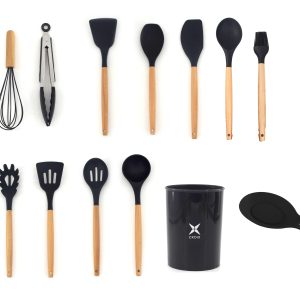 SET UTENSILIOS DE COCINA CROIX X13 PCS NEGRO