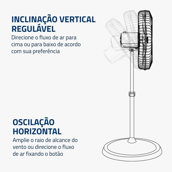 VENTILADOR DE COLUNA - 55CM TURBO PRO LINEA PROFESIONAL NVC-PRO-55 - Imagen 4