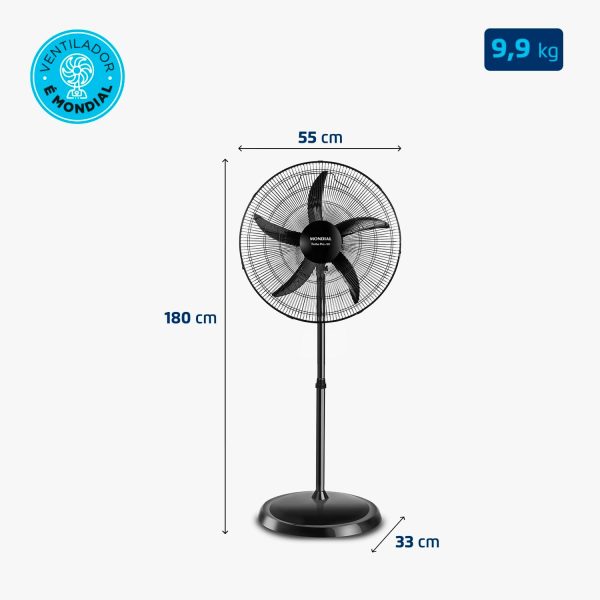 VENTILADOR DE COLUNA - 55CM TURBO PRO LINEA PROFESIONAL NVC-PRO-55 - Imagen 3