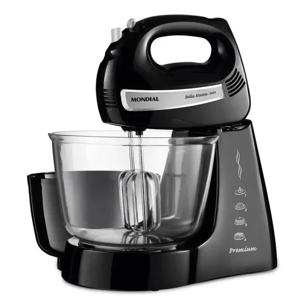 BATIDORA BELLA MASA INOX 500W 4 VELOCIDADES / 2 BOLS HECHO EN BRASIL B-23-NP