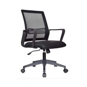 SILLA DE OFICINA BASE CROMADA