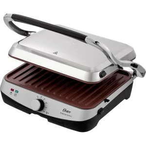 PARRILLA OSTER BIOCERAMICA 100% NATURAL CKSTPA4881-057 2 EN 1 APERTURA 180°