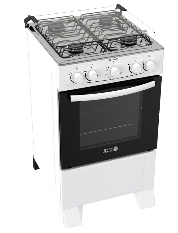 COCINA A GAS JAM ESTANDAR 4H BLANCO