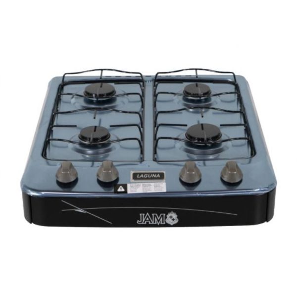 COCINA A GAS JAM 4H DE MESA MOD. LAGUNA - NEGRO