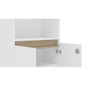 ESTANTERIA POLITORNO LOS ANGELES 180799 BLANCO / ROBLE CLARO