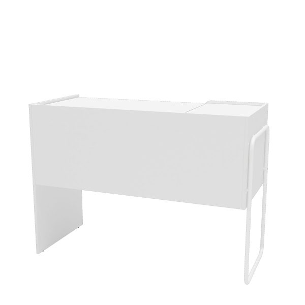 TOCADOR POLITORNO COLUMBIA BLANCO 2 CAJONES 210118 CON ESPEJO PLEGABLE - Imagen 7