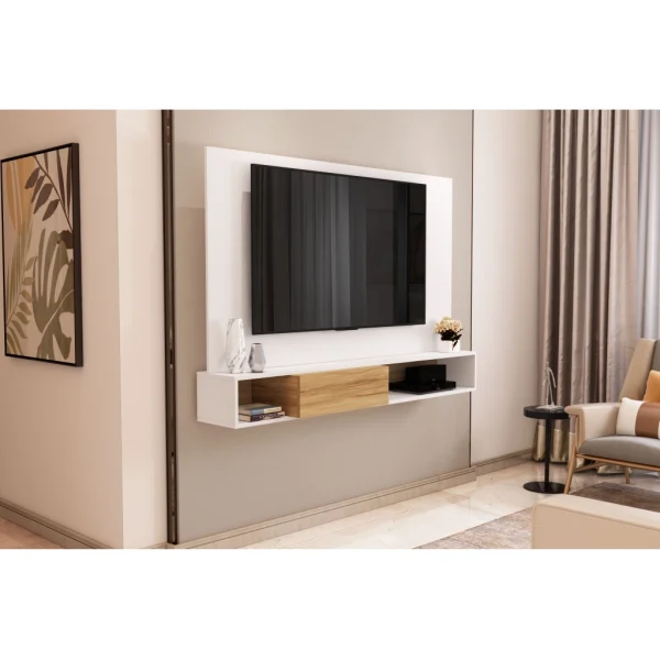 PANEL POLITORNO CAVAN BLANCO / NEW AVELLANA 2204.390 HASTA TV 65" - Imagen 2