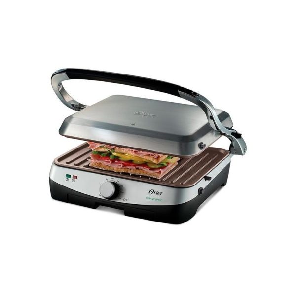 PARRILLA OSTER BIOCERAMICA 100% NATURAL CKSTPA4881-057 2 EN 1 APERTURA 180° - Imagen 2