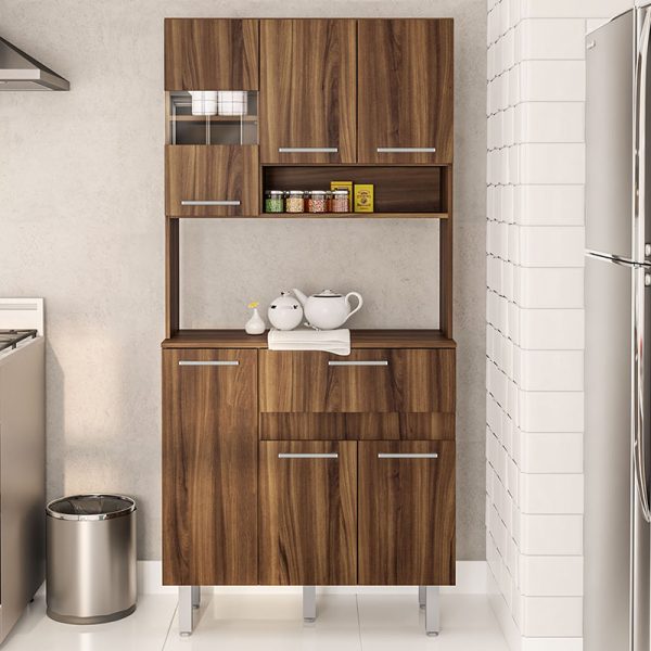 MUEBLE DE COCINA COMPACTA POLITORNO 6 PUERTAS 190358 NEW AVELLANA - Imagen 2