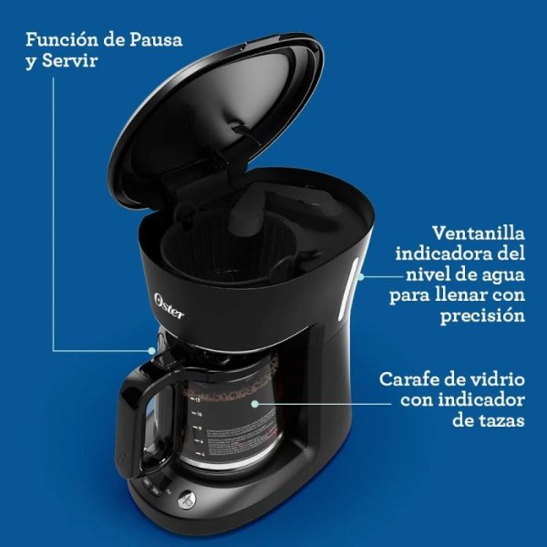 CAFETERA PROGRAMABLE OSTER BVSTDCP12B-053-2 12 TAZAS CON AUTO APAGADO - Imagen 6