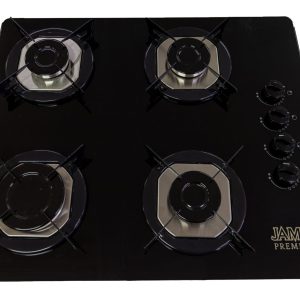 COCINA ANAFE JAM 4H PREMIUM EMPOTRABLE NEGRO C/ PARRILLA HIERRO FUNDIDO1941