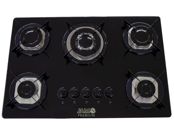 COCINA ANAFE JAM 5H EVA PREMIUM EMPOTRABLE NEGRO C/ PARRILLA HIERRO FUNDIDO - Imagen 3