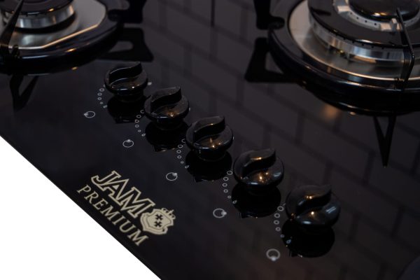 COCINA ANAFE JAM 5H EVA PREMIUM EMPOTRABLE NEGRO C/ PARRILLA HIERRO FUNDIDO - Imagen 2