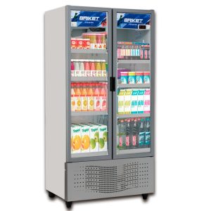 EXHIBIDORA BRIKET M8000 DOBLE PUERTA LUZ LED PERIMETRAL. R290