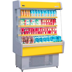 GONDOLA REFRIGERADA PARA LACTEOS FRIDER 1,30M EQUIPADA CON MOTOR +2° A +6°C