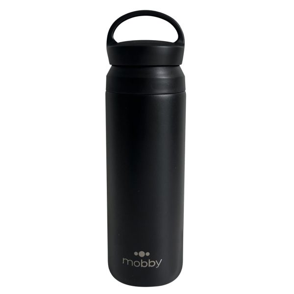 BOTELLA DEPORTIVA 500ML C/FILTRO NEGRO MOBBY