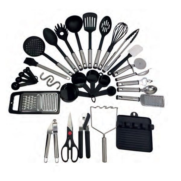 KIT UTENSILIOS DE COCINA CON SOPORTE 40 PCS CROIX