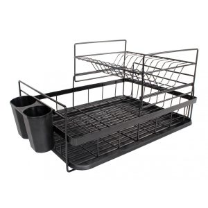 ESCURRIDOR DE VAJILLA DECOTEAM 2 NIVELES RECTANG. NEGRO