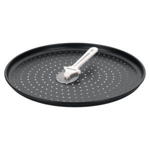 ASADERA DE PIZZA PERFORADA C/ CORTADOR