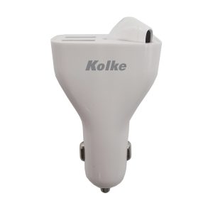 CARGADOR 2 EN 1 AUTO BLANCO KCR-4484