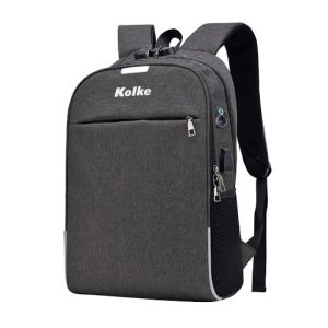 MOCHILA ANTI-ROBO CITY CON CANDADO KVM-339 GR OSCURO
