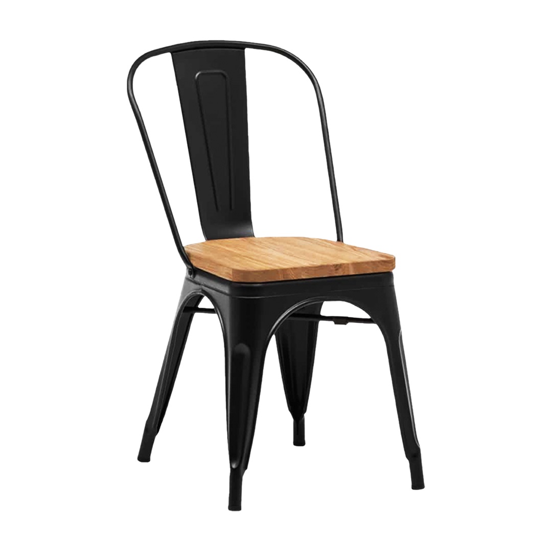 SILLA TOLIX LEVEL C/ ASIENTO DE MADERA NG