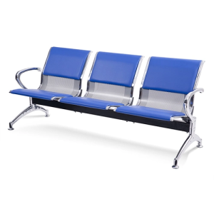 SILLA DE ESPERA TANDEM 3 CUERPOS CENTURY (ALMOHADON AZUL) LEVEL