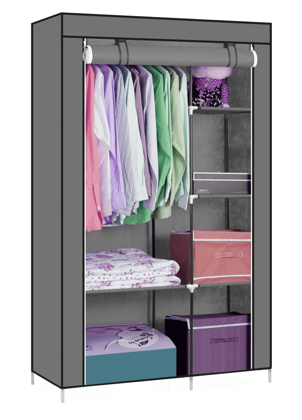 ROPERO DECOTEAM GRIS 105*45*170CMS DDR-005