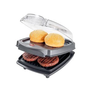 GRILL BURGUER OSTER OGRL500-220 2 EN 1 C/ PARRILLA Y PLANCHA HASTA 4 HAMBURGUESA