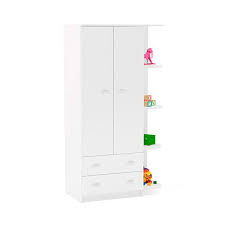 ROPERO POLITORNO ORLANDO 2 PUERTAS - 2 CAJONES BLANCO/BLANCO 2537