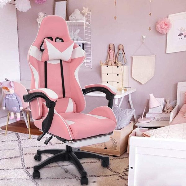 SILLA GAMER XTREME LEVEL C/ POSAPIES BC-ROSA - Imagen 5